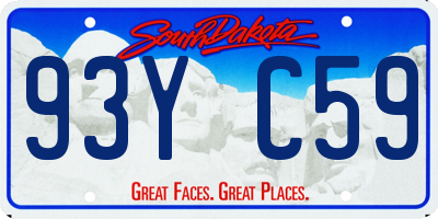 SD license plate 93YC59