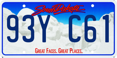 SD license plate 93YC61