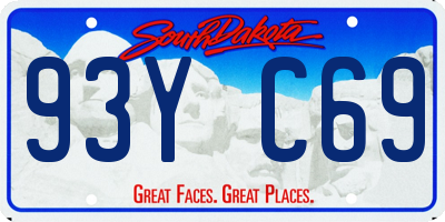 SD license plate 93YC69