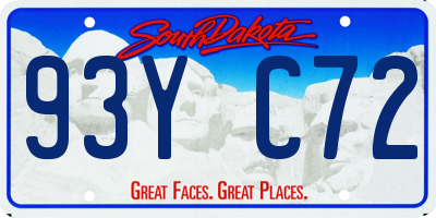 SD license plate 93YC72