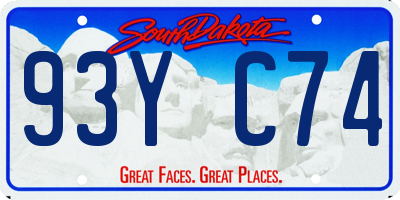 SD license plate 93YC74
