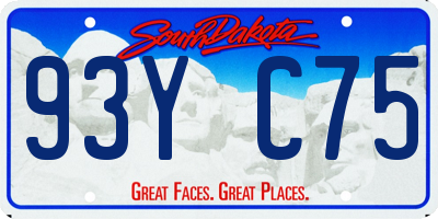 SD license plate 93YC75