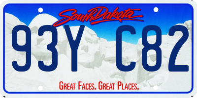 SD license plate 93YC82