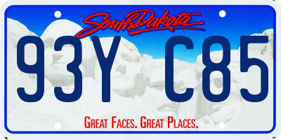 SD license plate 93YC85