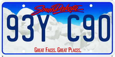 SD license plate 93YC90