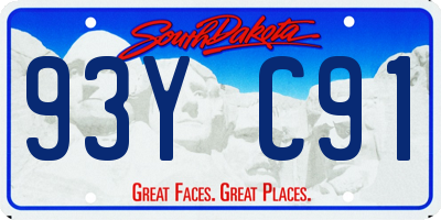 SD license plate 93YC91