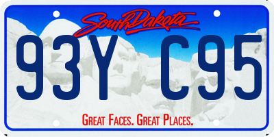 SD license plate 93YC95