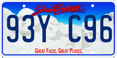 SD license plate 93YC96
