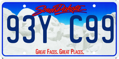 SD license plate 93YC99