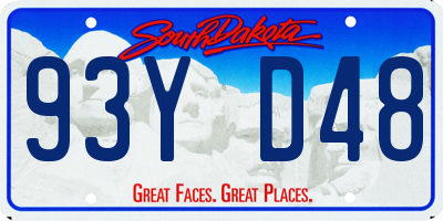 SD license plate 93YD48