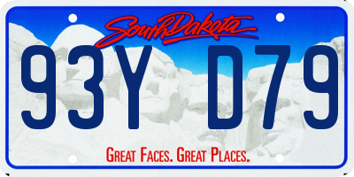 SD license plate 93YD79