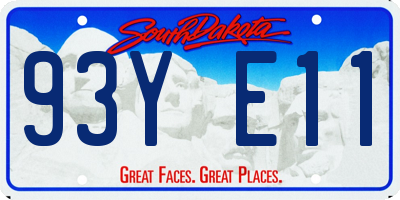 SD license plate 93YE11