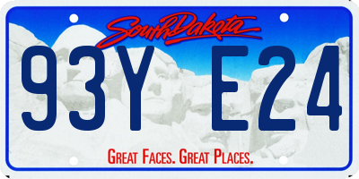 SD license plate 93YE24
