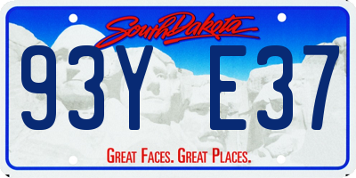 SD license plate 93YE37