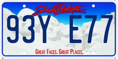 SD license plate 93YE77