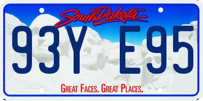 SD license plate 93YE95