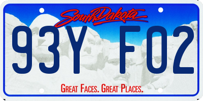 SD license plate 93YF02