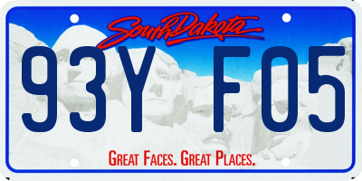 SD license plate 93YF05