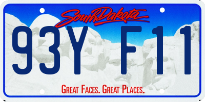 SD license plate 93YF11