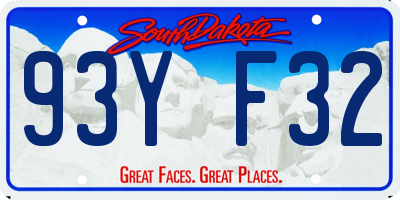 SD license plate 93YF32