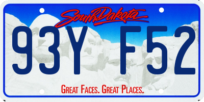 SD license plate 93YF52