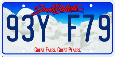 SD license plate 93YF79