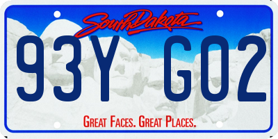 SD license plate 93YG02