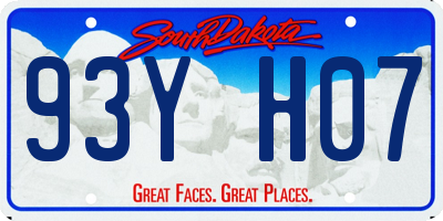 SD license plate 93YH07