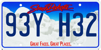 SD license plate 93YH32