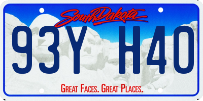 SD license plate 93YH40