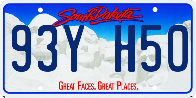 SD license plate 93YH50
