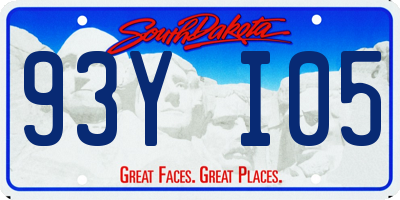 SD license plate 93YI05