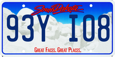 SD license plate 93YI08