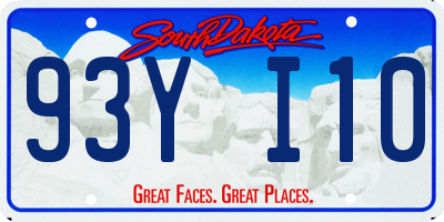 SD license plate 93YI10