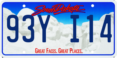 SD license plate 93YI14