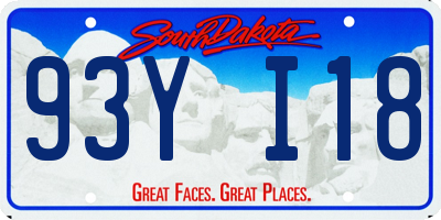 SD license plate 93YI18