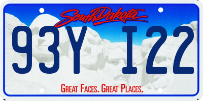 SD license plate 93YI22