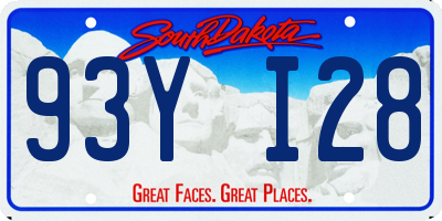 SD license plate 93YI28