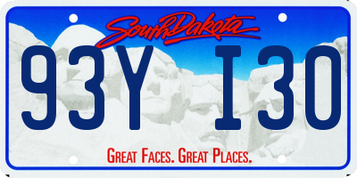 SD license plate 93YI30