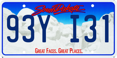 SD license plate 93YI31