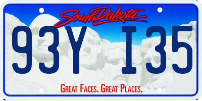SD license plate 93YI35