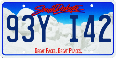 SD license plate 93YI42