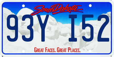 SD license plate 93YI52