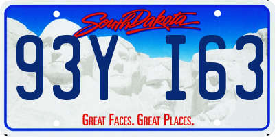 SD license plate 93YI63