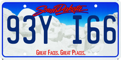 SD license plate 93YI66