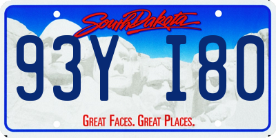 SD license plate 93YI80