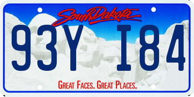 SD license plate 93YI84