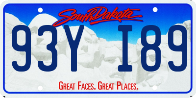 SD license plate 93YI89