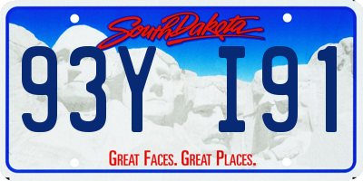 SD license plate 93YI91