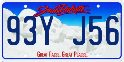SD license plate 93YJ56